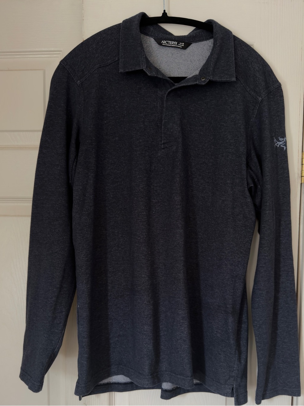 Arc'teryx Men's Long-Sleeve Polo in Charcoal Black - Picture 2 of 5